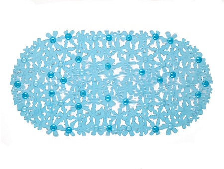 Spa-коврик д/ванны AQUA-PRIME Цветы 66х35см (голубой)