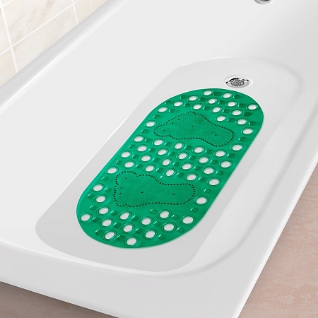 Spa-коврик д/ванны AQUA-PRIME Аппликатор массажный 69х36см (зеленый)