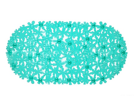 Spa-коврик д/ванны AQUA-PRIME Цветы 66х35см (бирюзовый)