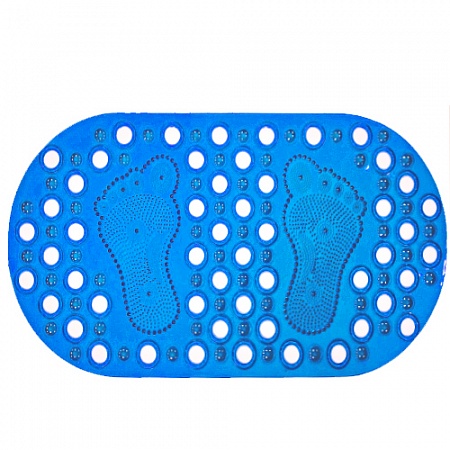Spa-коврик д/ванны AQUA-PRIME Массажный со следами 66х33см синий, Роосия