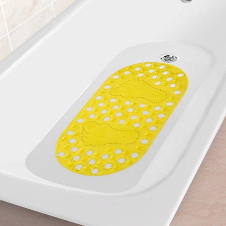 Spa-коврик д/ванны AQUA-PRIME Аппликатор массажный 69х36см (желтый)