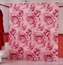 Шторы для ванной комнаты MIRANDA 180х200см ROSES, полиэстер, розовый