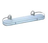 Полка для ванны 1-ярусная  стеклянная скругл. 520 мм F1607-1