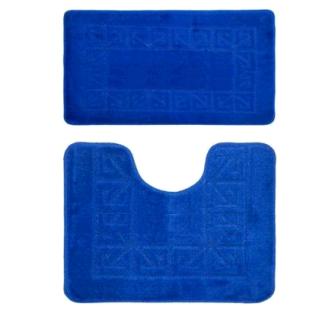 Комплект ковриков для в/к BANYOLIN CLASSIC из 2шт 50х80/50х40 см ворс 11мм (синий) РОС, арт. 160