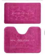 Комплект ковриков для в/к BANYOLIN CLASSIC из 2шт 50х80/50х40 см ворс 11мм (бордовый) РОС, арт. 165
