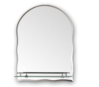Зеркало Frap F689 прямоугольник, закругленный верх, полочка 600х450 мм