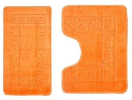 Комплект ковриков для в/к BANYOLIN CLASSIC из 2шт 50х80/50х40 см ворс 11мм (оранжевый) РОС, арт. 178