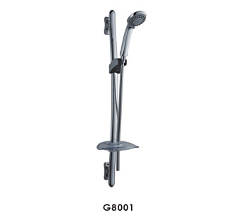 Душевой гарнитур (штанга изогнутая удлиненная 76см, лейка 3 режима, мыльница, шланг) G8001