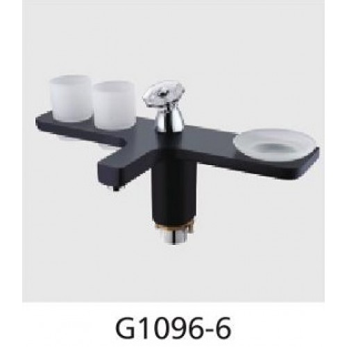 Смеситель для умывальника GAPPO G 1096-6 шаровый d35 мм на гайке ЧЕРНЫЙ