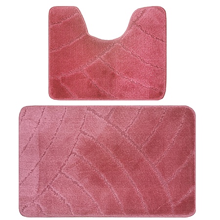 Комплект ковриков для в/к BANYOLIN CLASSIC из 2шт 55х90/55х45 см ворс 11мм (темно-розовый) арт. 175