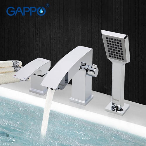 Смеситель для акриловых ванн GAPPO G 1107 на 3 отверстия хром