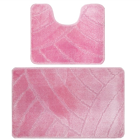 Комплект ковриков для в/к BANYOLIN CLASSIC из 2шт 55х90/55х45 см ворс 11мм (розовый) РОС, арт. 167