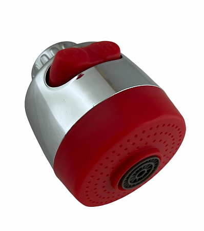 Аэратор - насадка на гусак с кнопочным переключением воды DK 769С красный