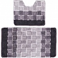 Комплект ковриков для в/к BANYOLIN SILVER из 2 шт 50х80/50х40см 11мм (серый)