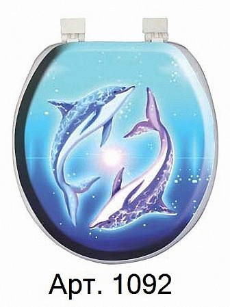 Крышка для унитаза AQUA-Prime DIGITAL 1092 (Турция) дельфины