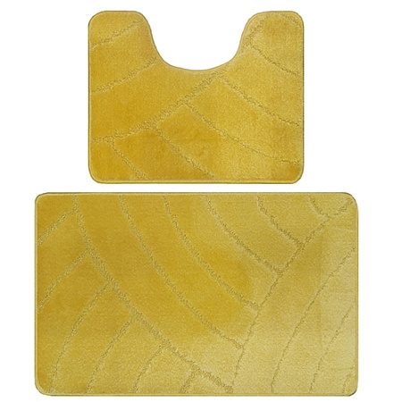 Комплект ковриков для в/к BANYOLIN CLASSIC из 2шт 55х90/50х45 см ворс 11мм (желтый) РОС, арт. 183