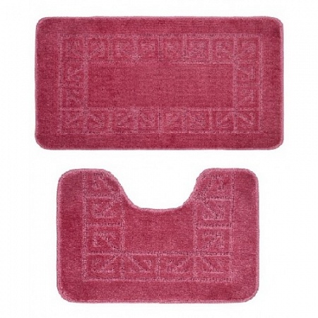 Комплект ковриков для в/к BANYOLIN CLASSIC из 2шт 50х80/50х40 см ворс 11мм (темно-розовый) арт. 175