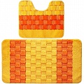 Комплект ковриков для в/к BANYOLIN SILVER из 2 шт 60х100/50х60см 11мм (желтый)