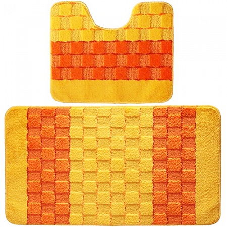 Комплект ковриков для в/к BANYOLIN SILVER из 2 шт 60х100/50х60см 11мм (желтый)