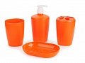 Набор аксессуаров для ванной комнаты пластик Беросси Aqua мандарин (РОССИЯ)