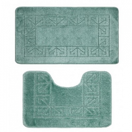 Комплект ковриков для в/к BANYOLIN CLASSIC из 2шт 50х80/50х40 см ворс 11мм (светло-зеленый) арт. 159