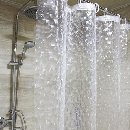Шторы для ванны 3D 180х200 см F 8754 прозрачный (Frap, Китай)