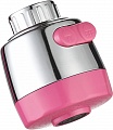 Аэратор - насадка на гусак с кнопочным переключением воды DK 766С розовый