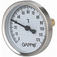 Термометр биметаллический с погружной гильзой 1/2&quot; x 0-120C G1474