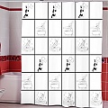 Шторы для ванной комнаты MIRANDA 180х200см DOLCEVITA, полиэстер, белый