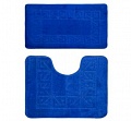 Комплект ковриков для в/к BANYOLIN CLASSIC из 2шт 50х80/50х40 см ворс 11мм (синий) РОС, арт. 160