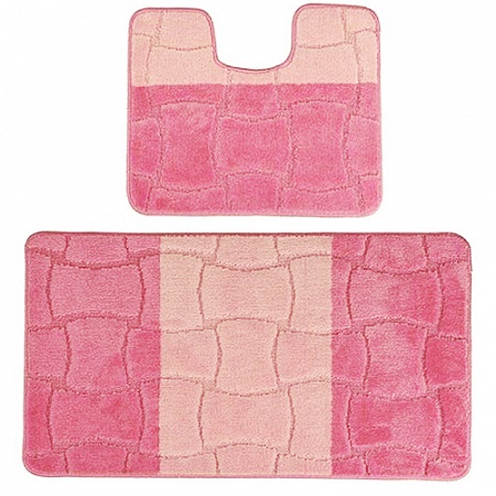 Комплект ковриков для в/к CONFETTI MULTICOLOR из 2 шт. 50х80см светло-розовый арт.580