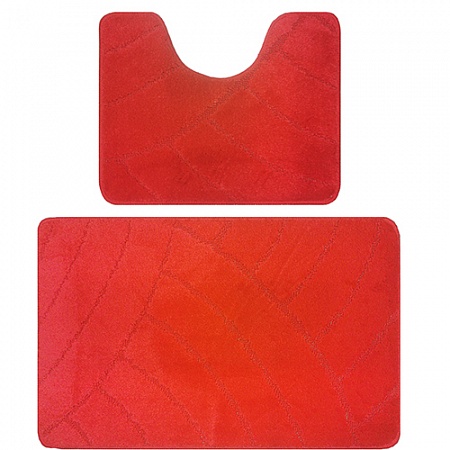 Комплект ковриков для в/к BANYOLIN CLASSIC из 2шт 55х90/55х45 см ворс 11мм (красный) РОС, арт. 176