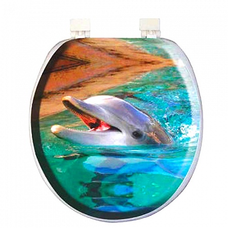 Крышка для унитаза AQUA-Prime DIGITAL 1081 (Турция)  дельфин