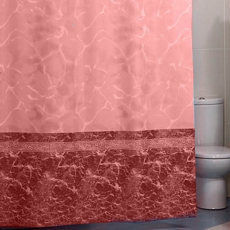 Шторы для ванной комнаты MIRANDA 180х200см MERMER SU, полиэстер, розовый