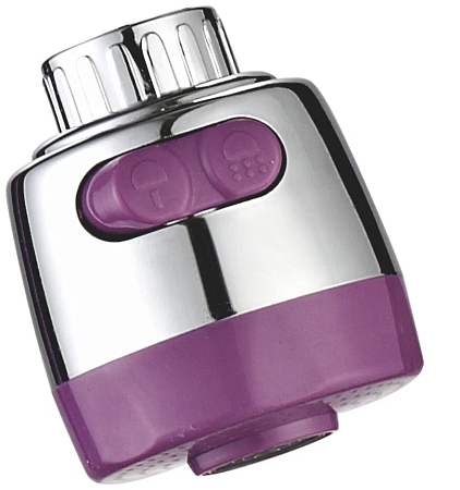 Аэратор - насадка на гусак с кнопочным переключением воды DK 763С фиолетовый