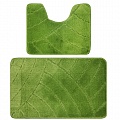 Комплект ковриков для в/к BANYOLIN CLASSIC из 2шт 55х90/55х45 см ворс 11мм (темно-зеленый) арт.156