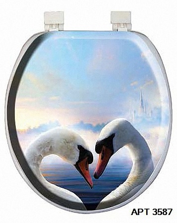 Крышка для унитаза AQUA-Prime DIGITAL 3587 (Турция) лебеди